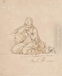 Etude Pour La Figure De Marie by Sir George Hayter