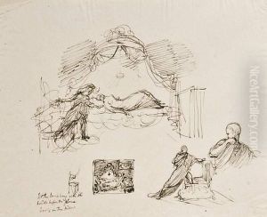 Femme Surprise Par Un Intrus Dans Son Sommeil by Sir George Hayter