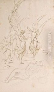 L'echelle De Jacob, D'apres Ludovic Carrache L'echelle De Jacob, D'apres Ludovic Carrache