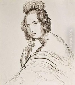Portrait De Femme Vue De Trois Quarts by Sir George Hayter