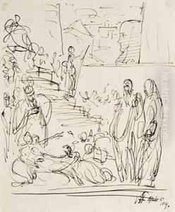 Scene D'histoire Ancienne En Egypte by Sir George Hayter
