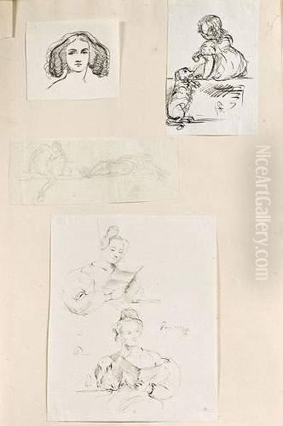 Fillette Et Son Chien - view 1
