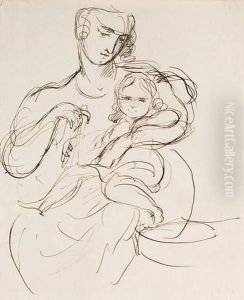 Portrait D'une Mere Et Son Enfant