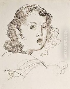 L'effroi Ou Jeune Femme Effrayee L'effroi Ou Jeune Femme Effrayee