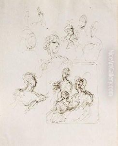 Etudes De Tetes Et Portrait De Groupe by Sir George Hayter