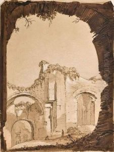 Les Termes De Caracalla by Sir George Hayter