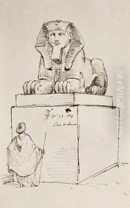 Oriental Devant Un Sphinx