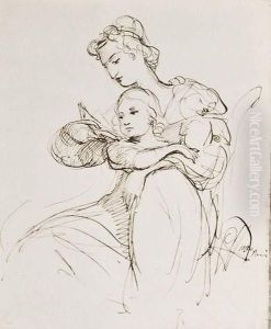 Portrait D'une Mere Et Son Enfant