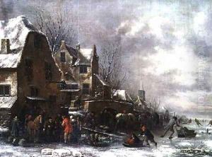 A Winter Landscape by Claes Molenaar (see Molenaer)