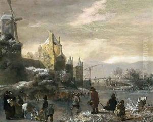 Winter Landscape with Skaters 2