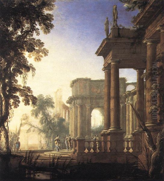 Landscape with Jephthah and his Daughter - view 1