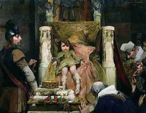 Homage to Clovis II by Albert Pierre Rene Maignan