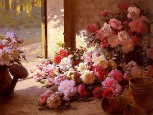 Jete De Fleurs Et Arrosoir (Freshly Picked Flowers With A Watering Can)