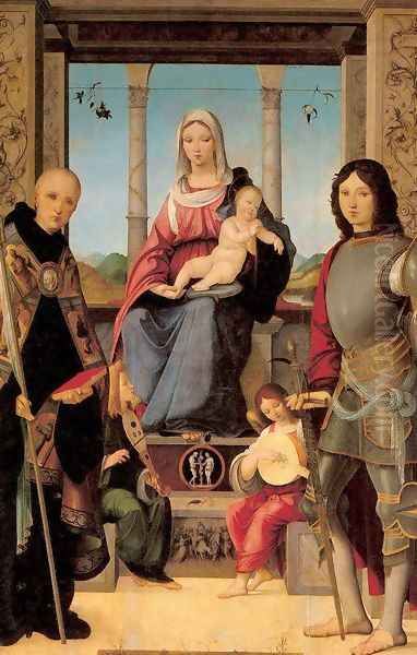 The Virgin and Child with Saints Benedict and Quentin - view 1