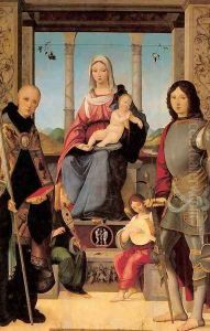 The Virgin and Child with Saints Benedict and Quentin