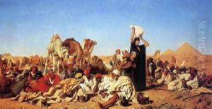 Rast In Der Wuste Bei Gizeh (Rest in the Desert in Gizeh) by Leopold Carl Muller