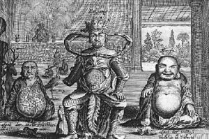 Chinese Gods including Shou-hsing the God of Longevity from an account of a Dutch Embassy to China by Jacob van Meurs