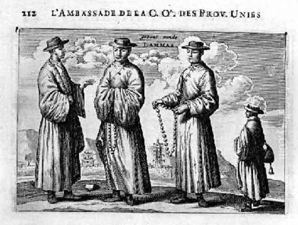 Lamas of China from an account of a Dutch Embassy to China 1665 - view 1