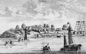 Tonglou from an account of a Dutch Embassy to China 1665 by Jacob van Meurs