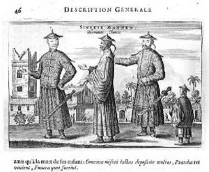 Chinese Men a General Description from an account of a Dutch Embassy to China 1665 by Jacob van Meurs