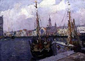 The Port of Ostend by Paul Mathieu