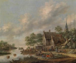 Landscape With A Village Celebration On Thebanks Of A River