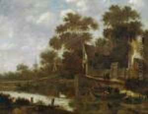 Dutch Canal Scene by Thomas Heeremans