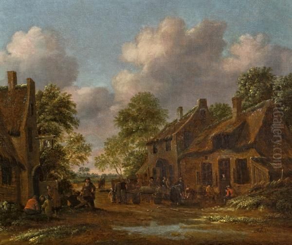 Dorfidylle Auf Der Strase Vor Dem Gasthaus Zum Herold - view 1