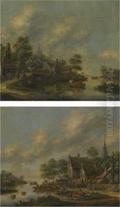 A River Passing Through A Village by Thomas Heeremans