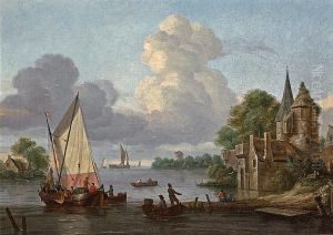 Fishing Outside A Castle