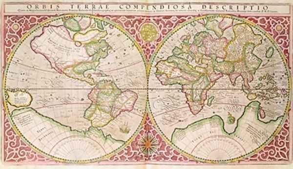 Double Hemisphere World Map 1587 - view 1