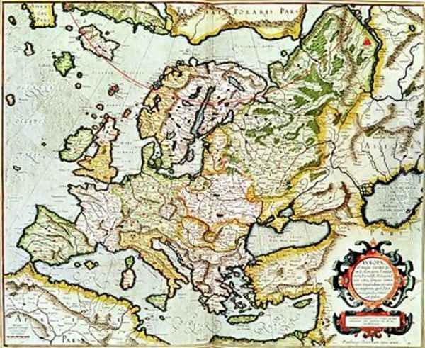 Map of Europe 1554 - view 1