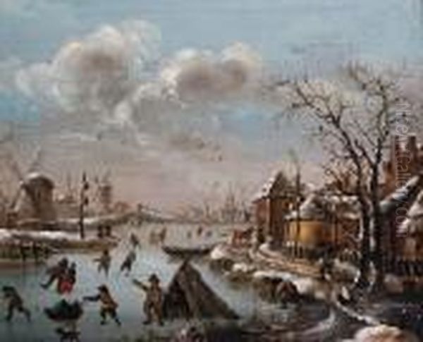 A Winter Skating Scene - view 1