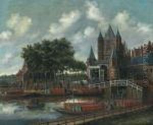 Scene Animee Au Bord D'un Canal