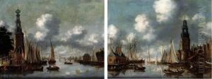 The Montelbaanstoren With The Oude Schans, Amsterdam by Thomas Heeremans