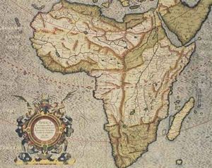 Map of Africa by Gerard Mercator 1512-94 by Gerard Mercator