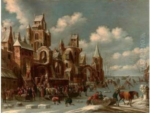Vue De Ville Pendant L'hiver