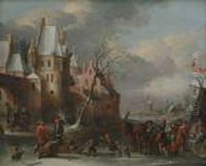 Interlandscape With Figures On The Ice