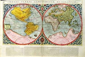 Map of the World from the Atlas sive cosmographicae by Gerard Mercator
