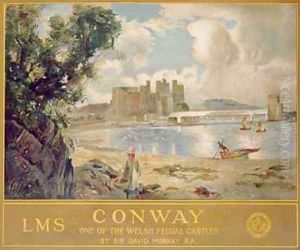 Conway Castle poster advertising the London Midland and Scottish Railway 1930