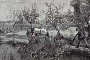 A little farm well tilled Picardy from Leisure Hour 1888 by David Murray