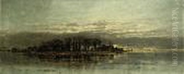 Sunset Over A River Landscape - view 1