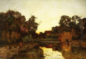 Englische Landschaft Im Abendlicht