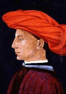 A Young Man in a Scarlet Turban 1425-27 by Masaccio (Tommaso di Giovanni)
