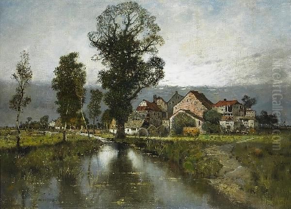 A Village Beside A Tranquil River - view 1