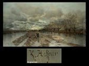 Sonnenuntergang Am Kanal by Karl Heffner