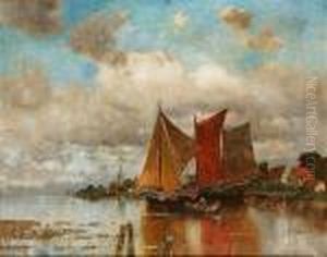 Fishing Boats In An Estuary