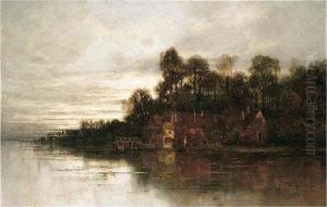 Das Dorf Am See (a Village By A Lake) by Karl Heffner