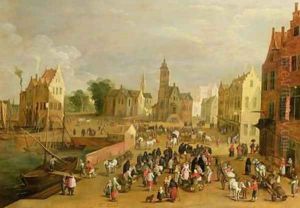 A Port by Josse de Momper