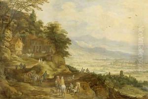 Town in the Valley by Josse de Momper